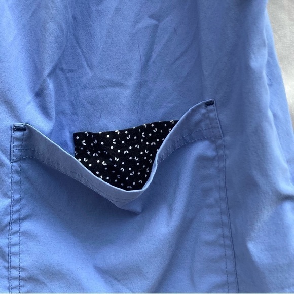 Koi Basics Light Blue Short-Sleeved Scrub Shirt, Size 2X - Picture 4 of 6